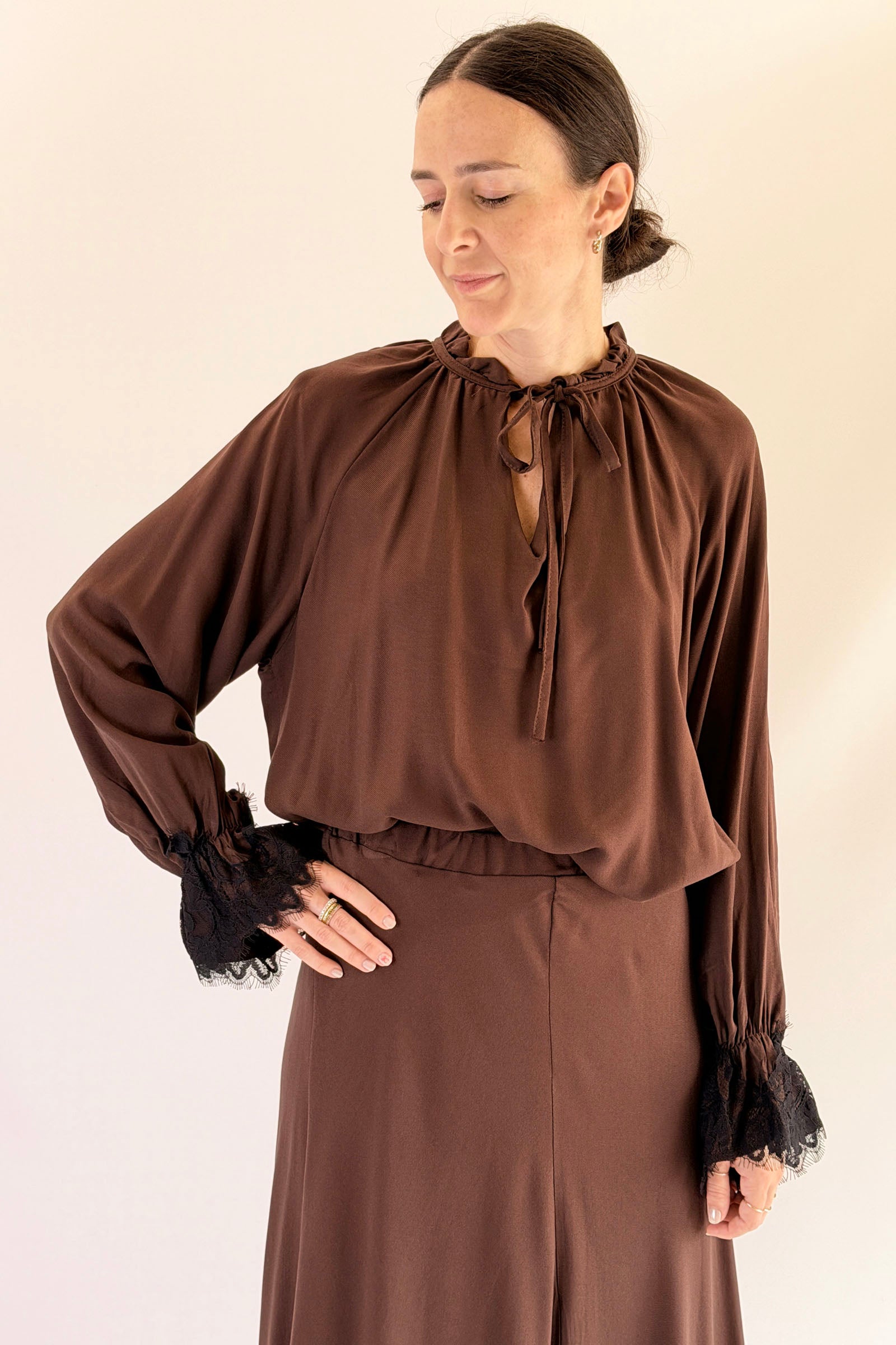 Camicia manica pizzo