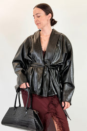 Giacca kimono coccodrillo