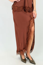 Gonna lunga lingerie spacco