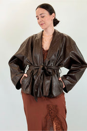 Giacca kimono coccodrillo
