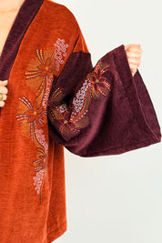 Giacca kimono ricamata