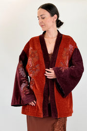 Giacca kimono ricamata