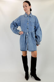 Abito denim cuoricini
