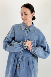 Abito denim cuoricini