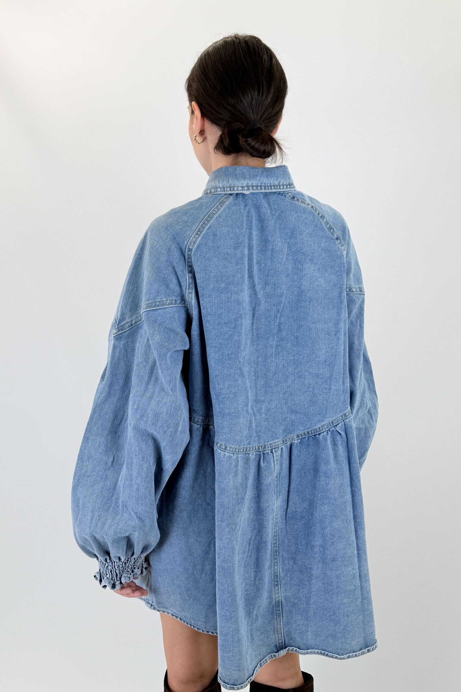 Abito denim cuoricini