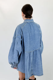 Abito denim cuoricini