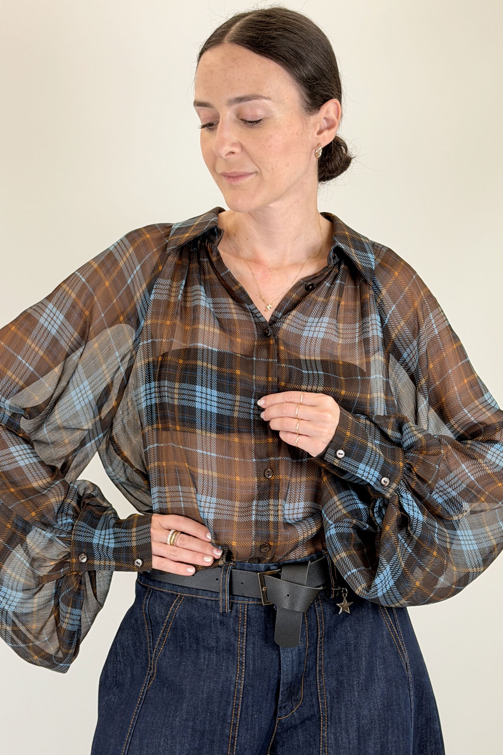 Camicia scozzese voile