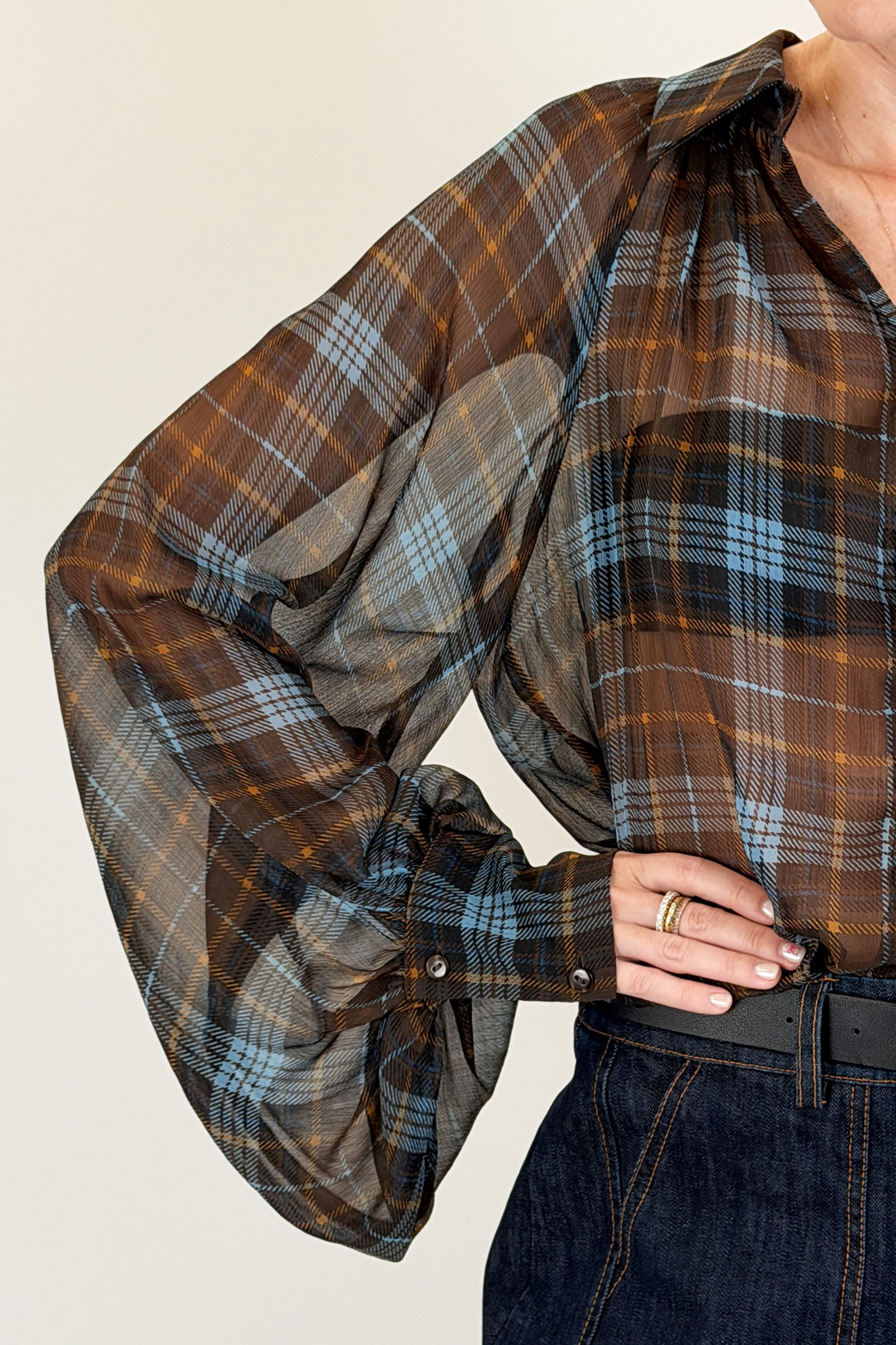 Camicia scozzese voile