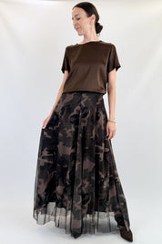 Gonna tulle camouflage