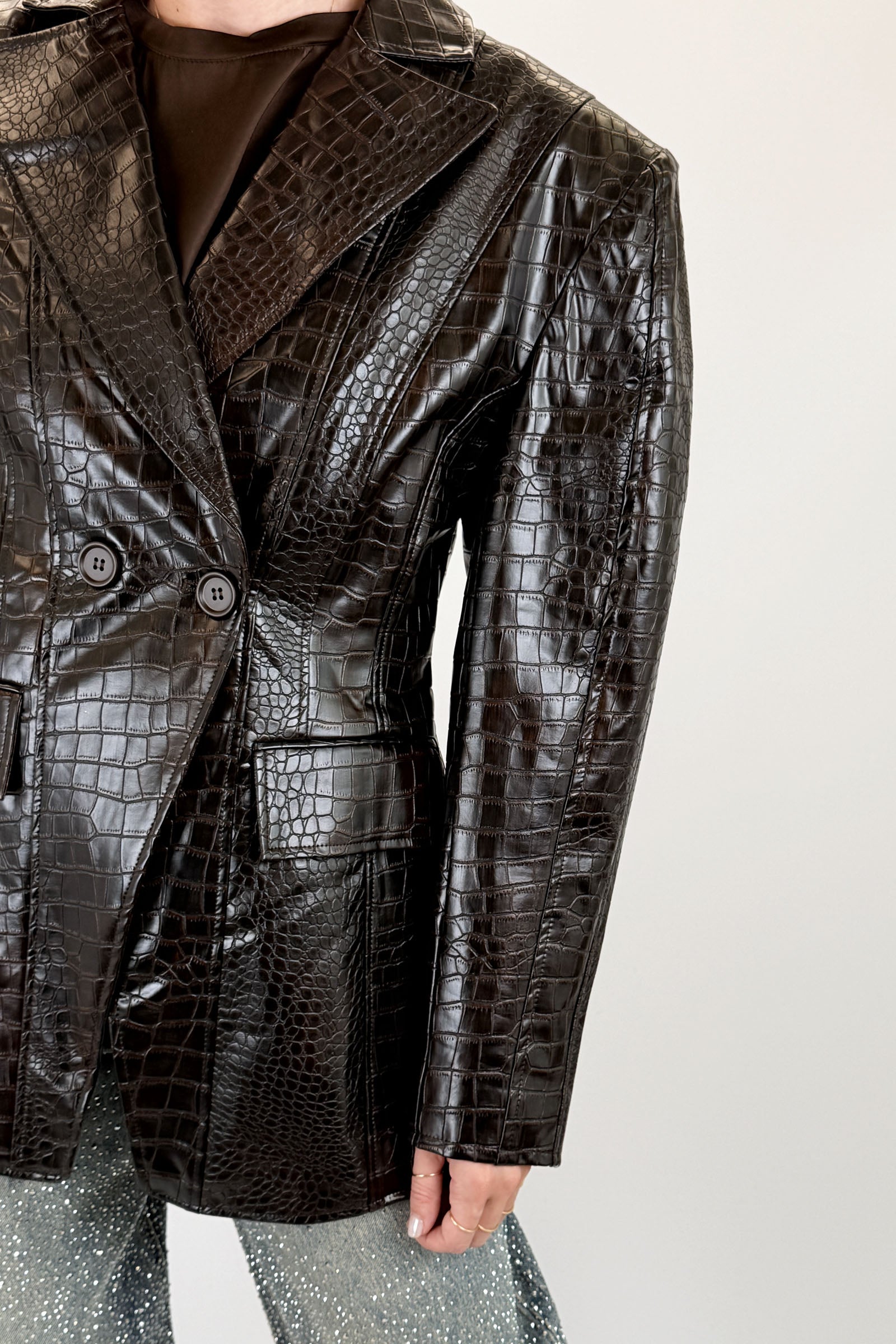 Blazer coccodrillo sagomato