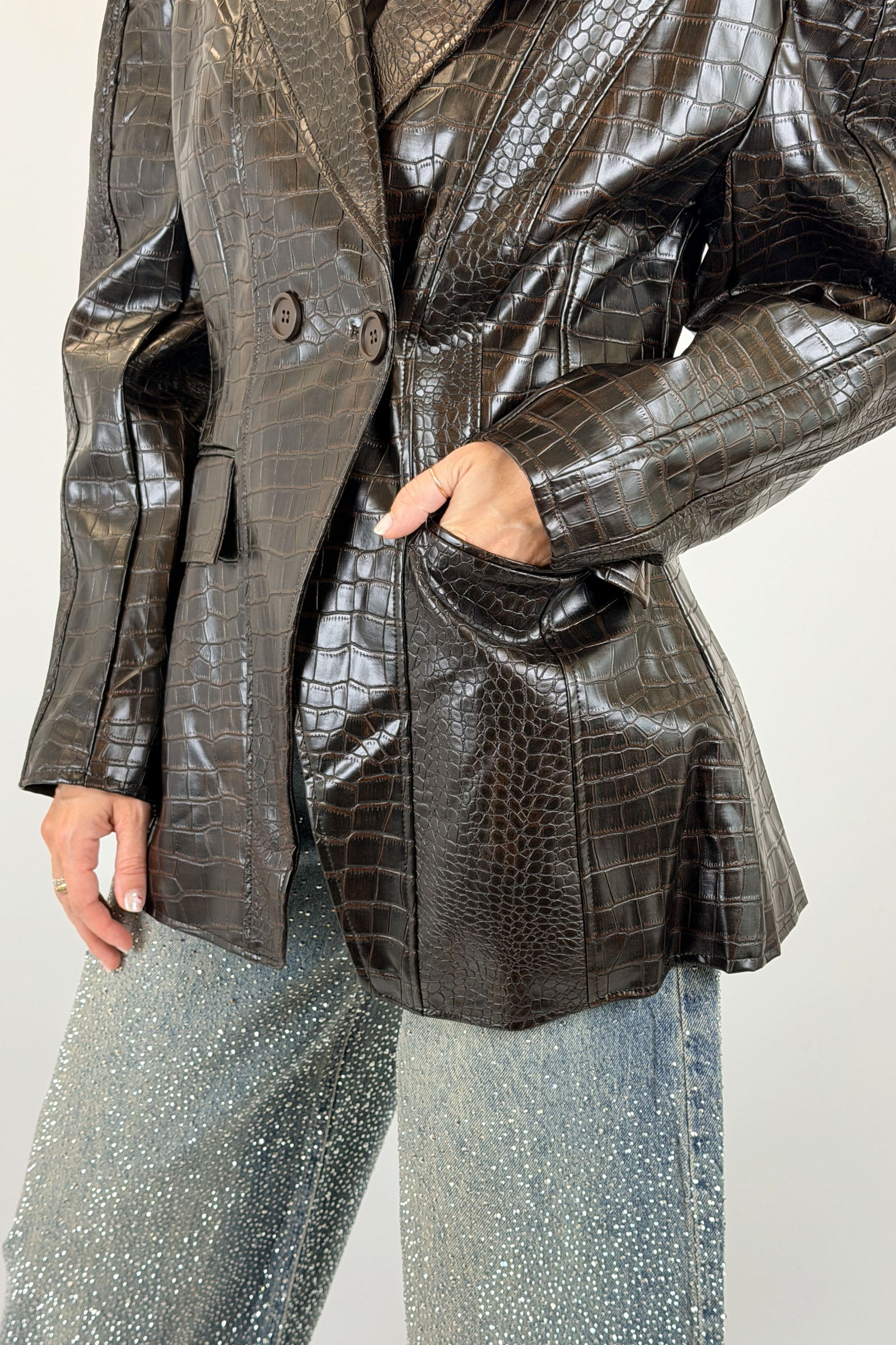 Blazer coccodrillo sagomato