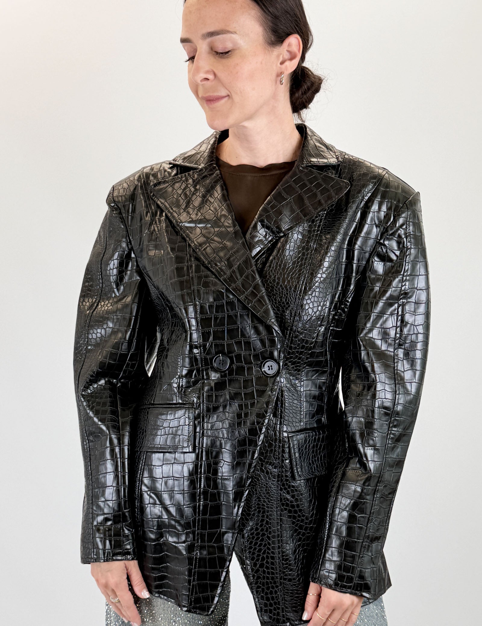 Blazer coccodrillo sagomato