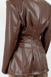 Giacca corsetto ecopelle