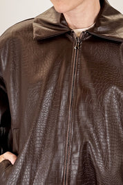 Bomber effetto pelle cocco