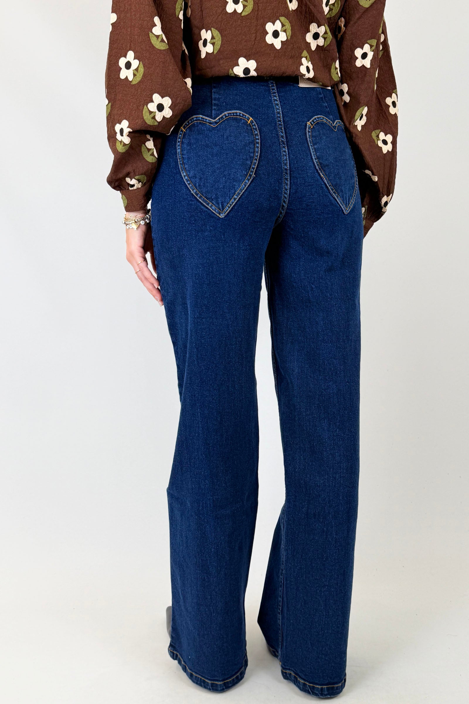 Jeans tasche cuori