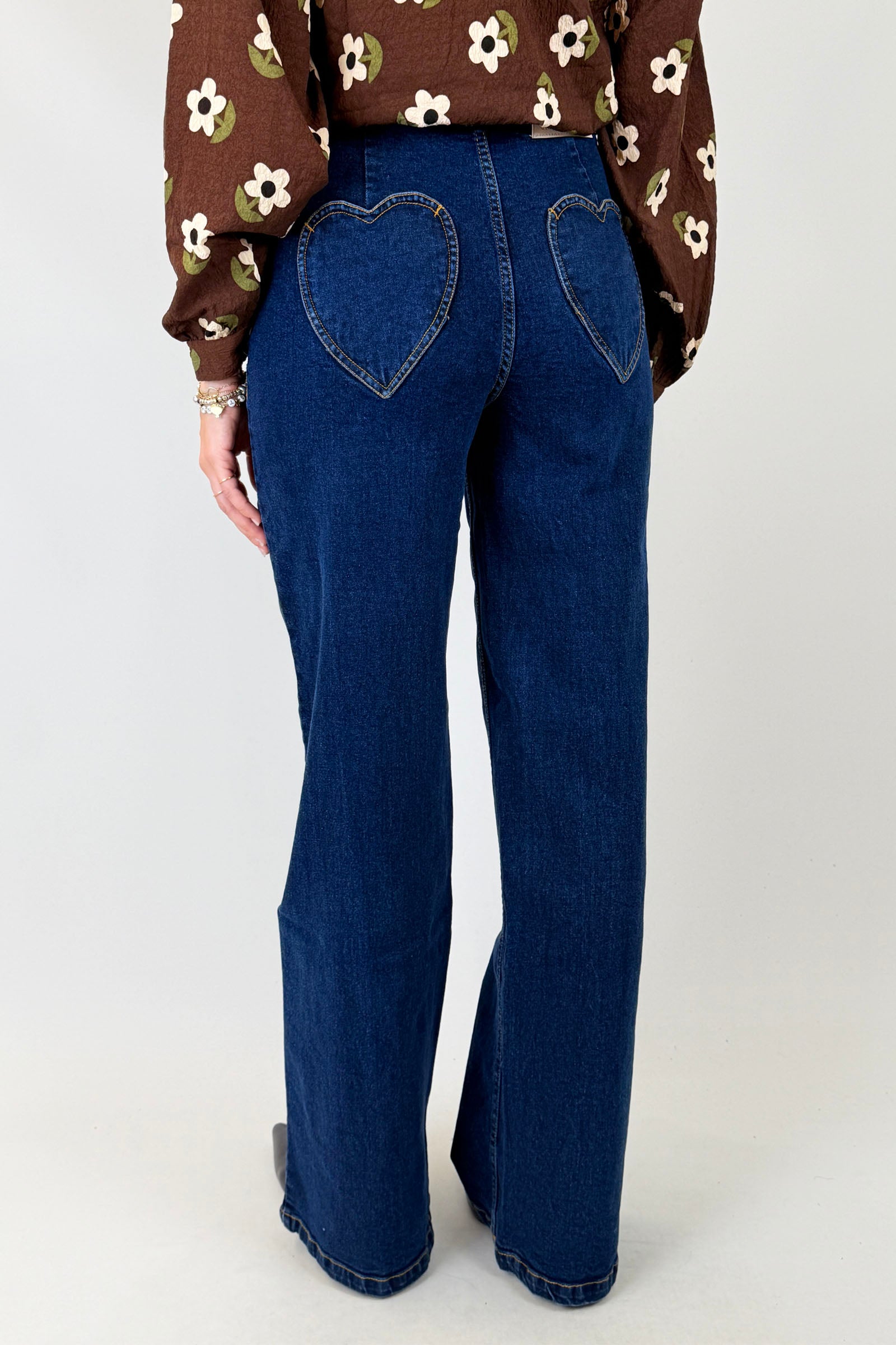 Jeans tasche cuori