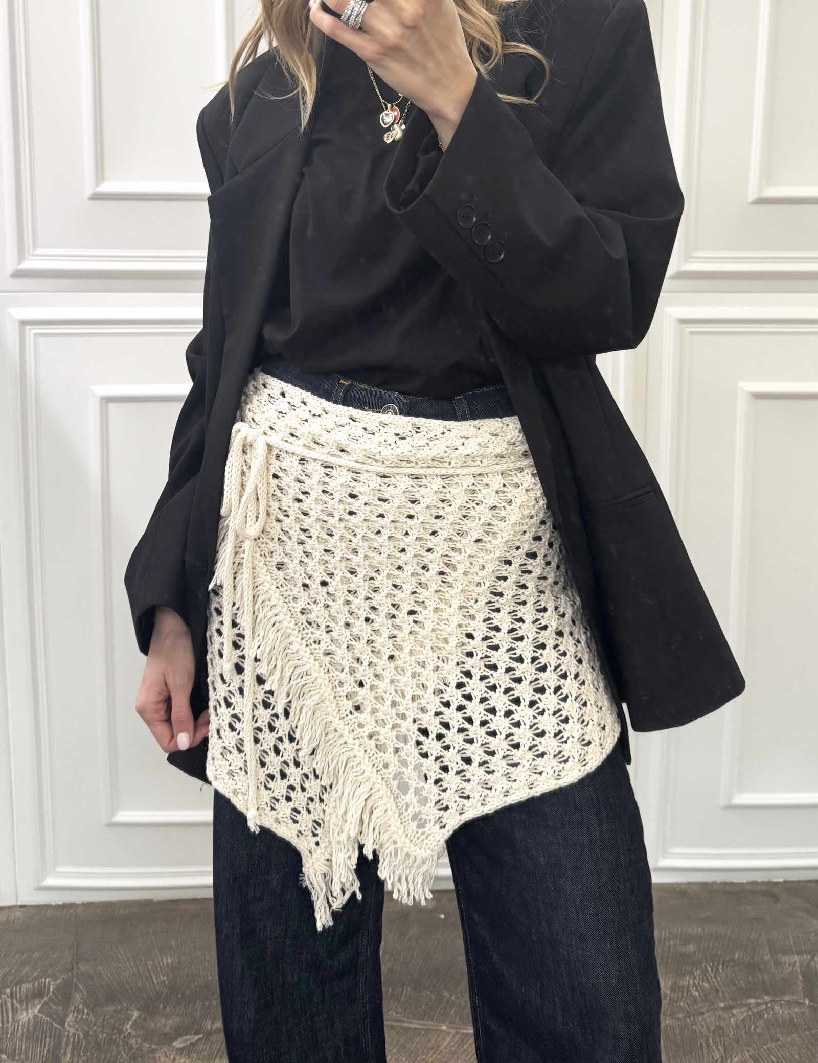 Pareo crochet frange