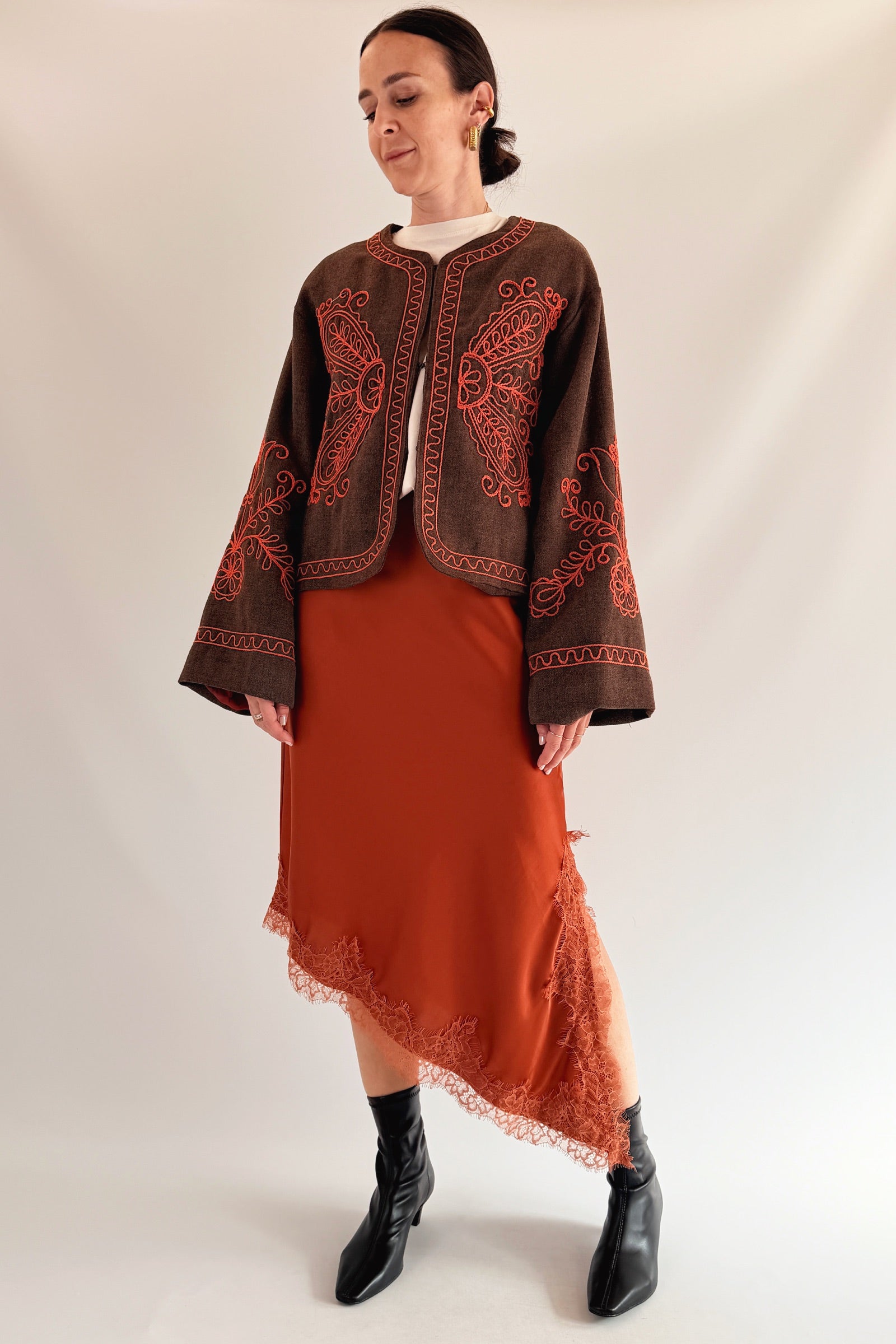 Giacca kimono ricamata