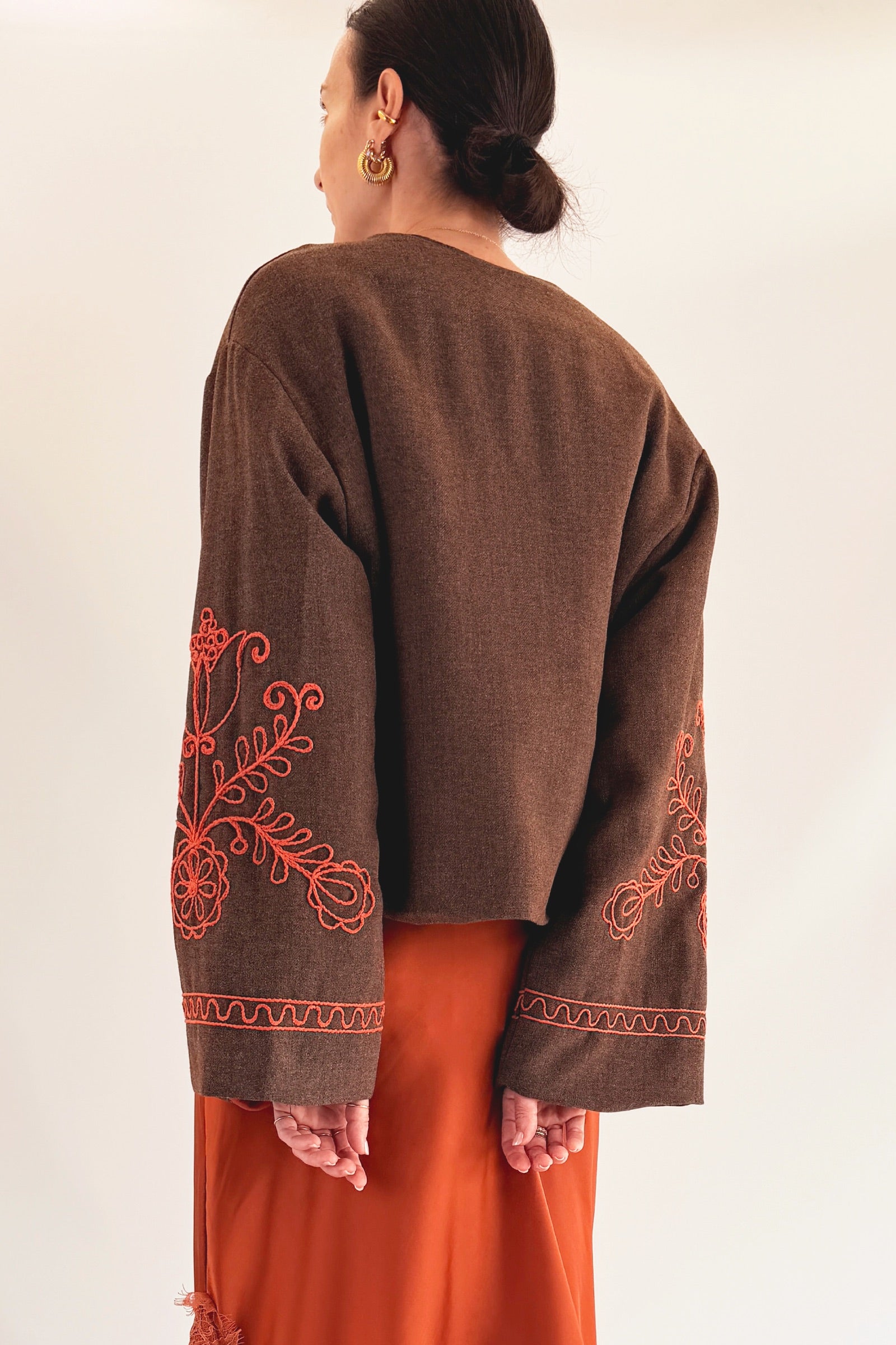 Giacca kimono ricamata