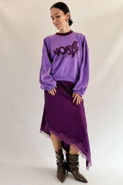 Longuette in raso con pizzo