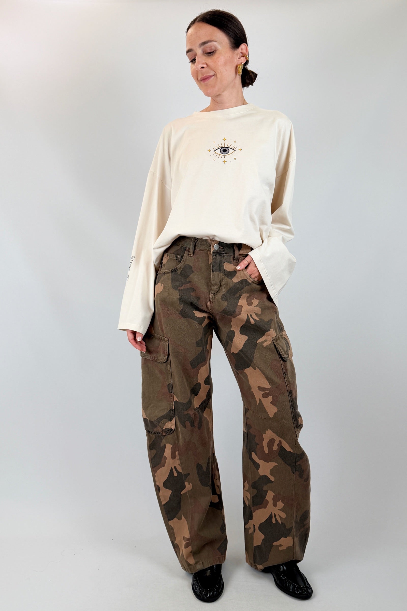 Pantalone cargo camouflage