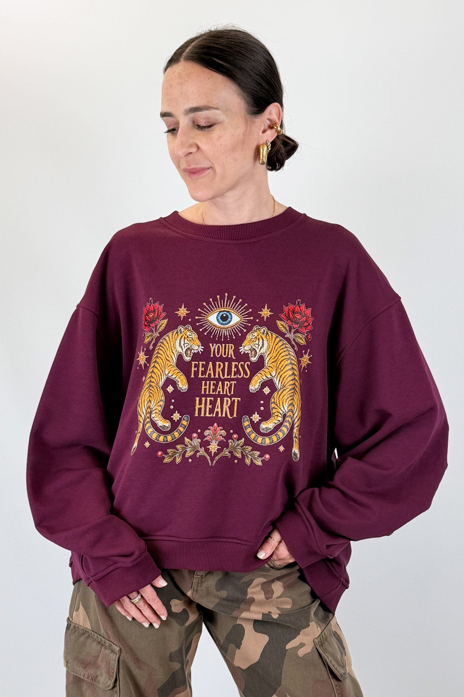Felpa tigri FEARLESS HEART
