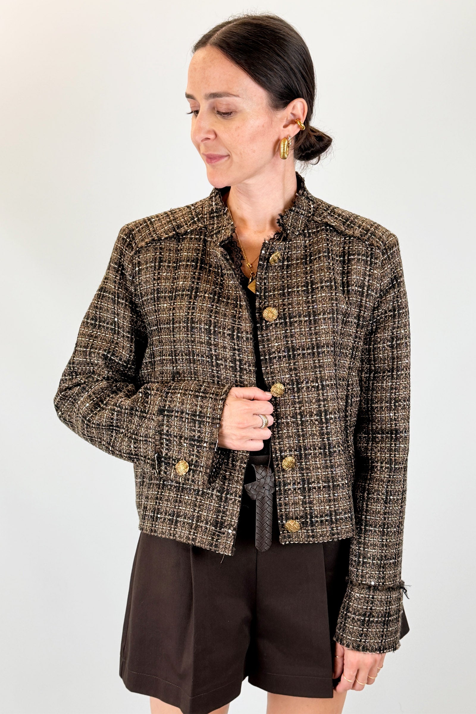 Blazer operato con paillettes