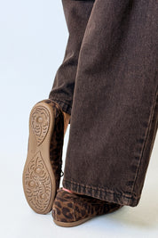 Mocassino in camoscio LEOPARDO