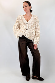 Cardigan con frange