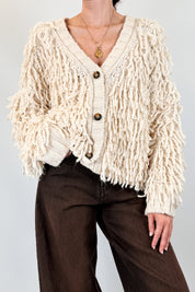 Cardigan con frange