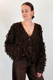 Cardigan con frange