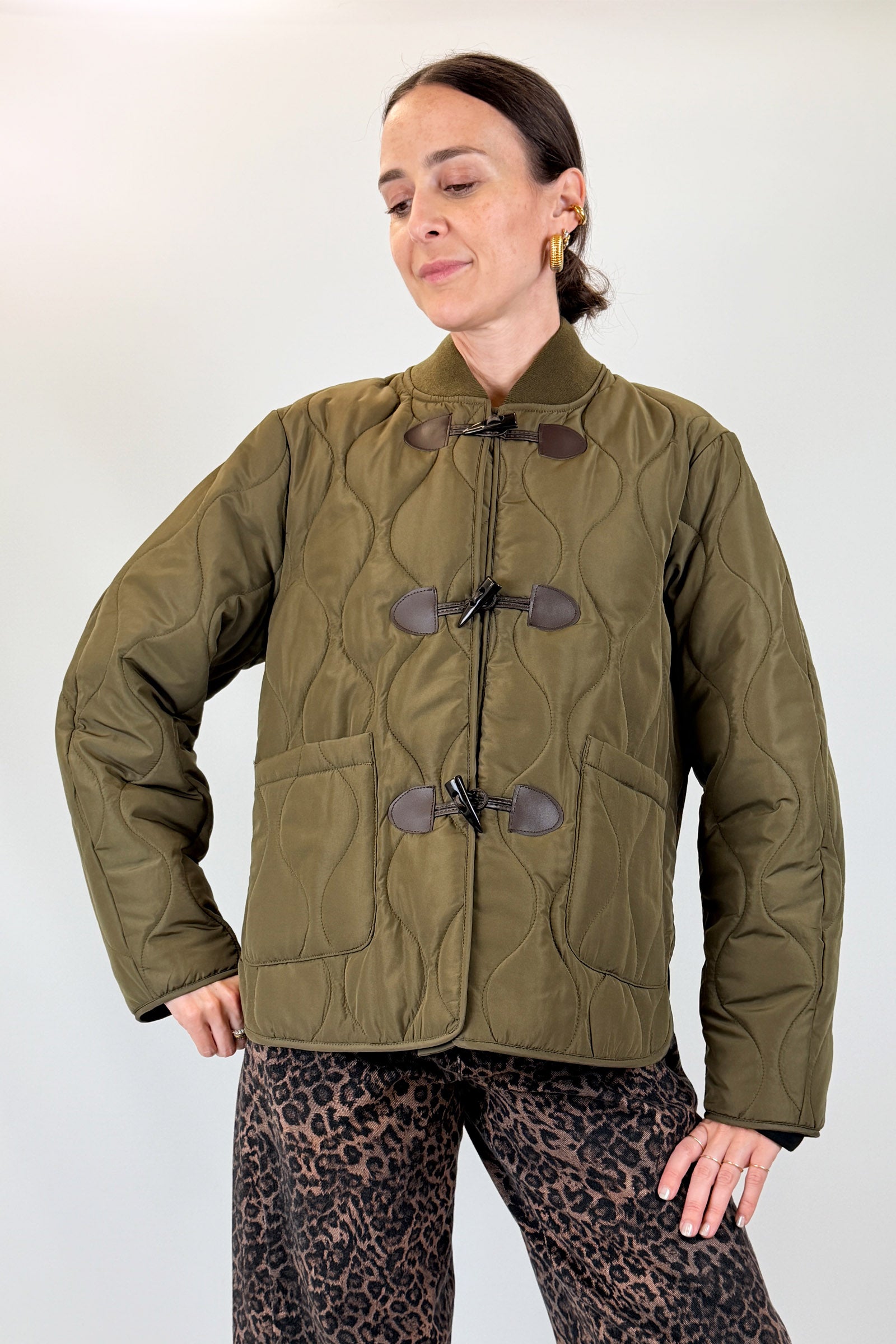 Bomber trapuntato con alamari