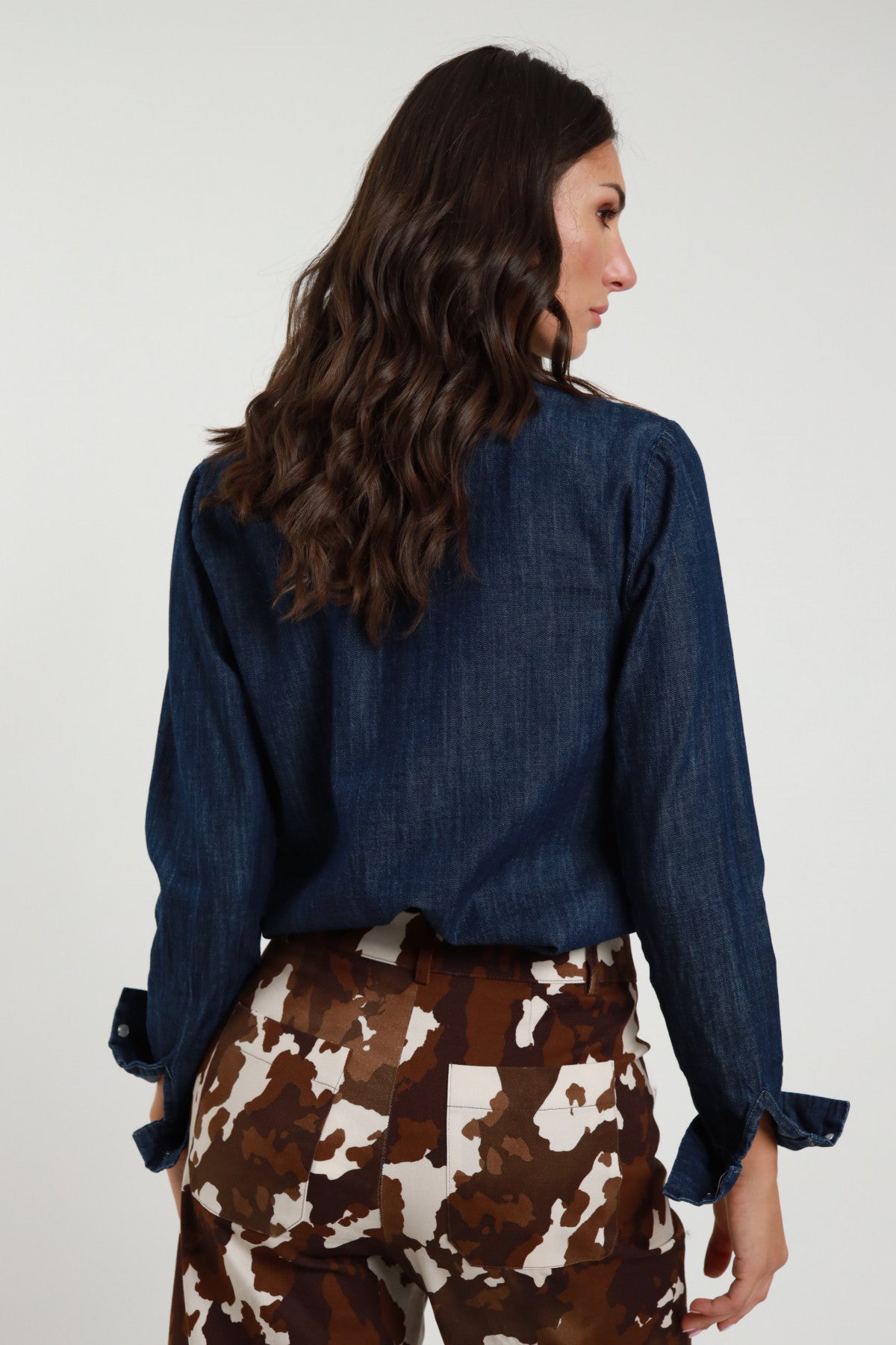 Camicia denim e frange