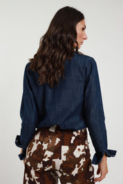 Camicia denim e frange