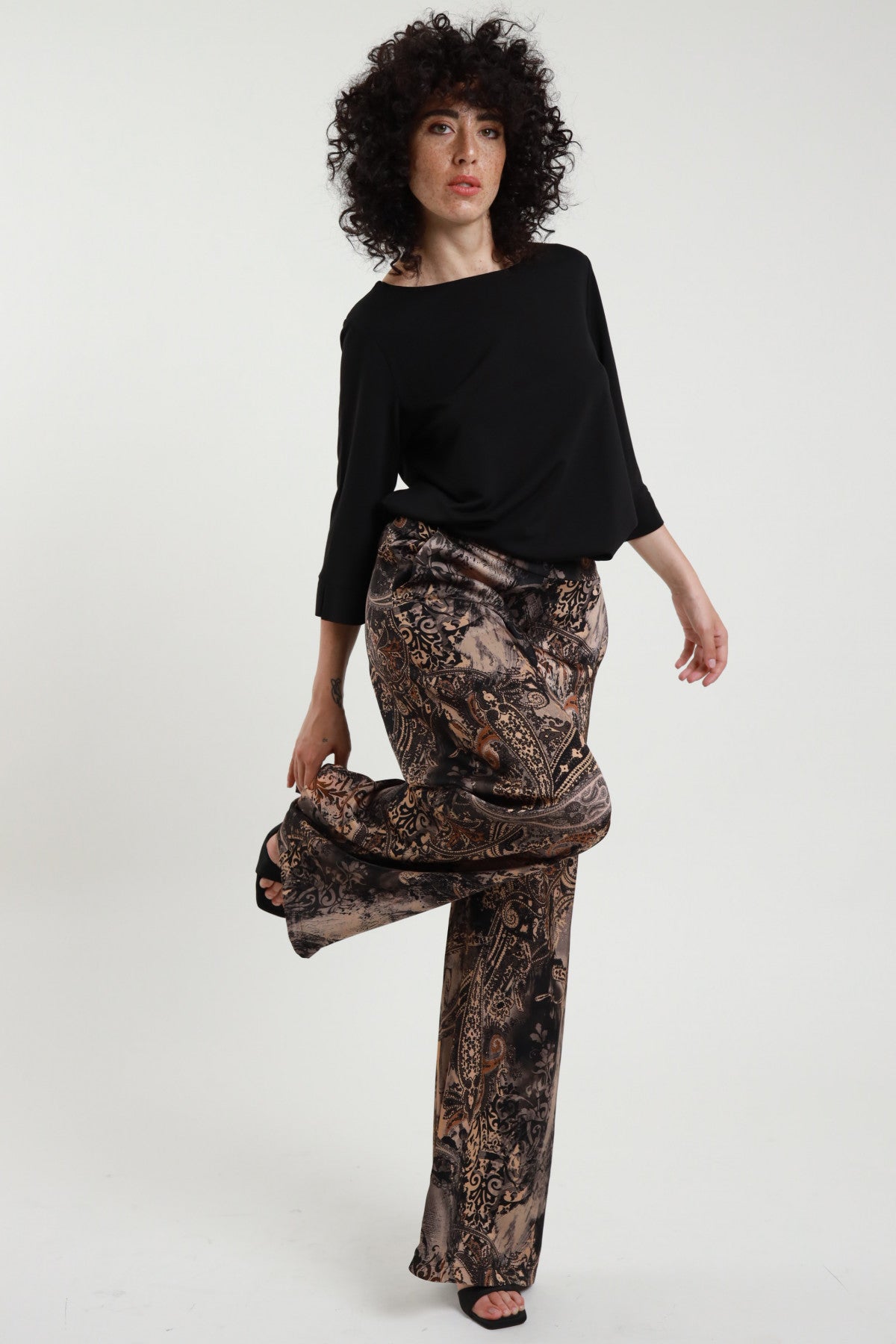 Pantalone satin fantasia