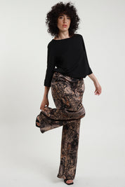 Pantalone satin fantasia