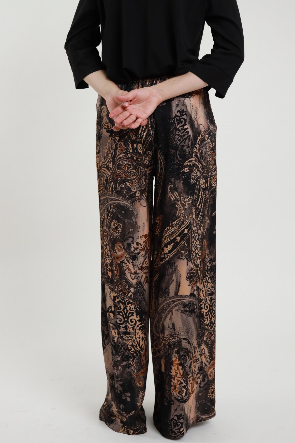 Pantalone satin fantasia