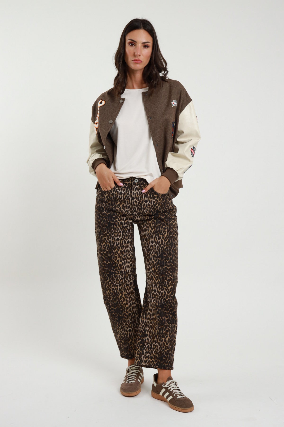 Pantalone balloon maculato