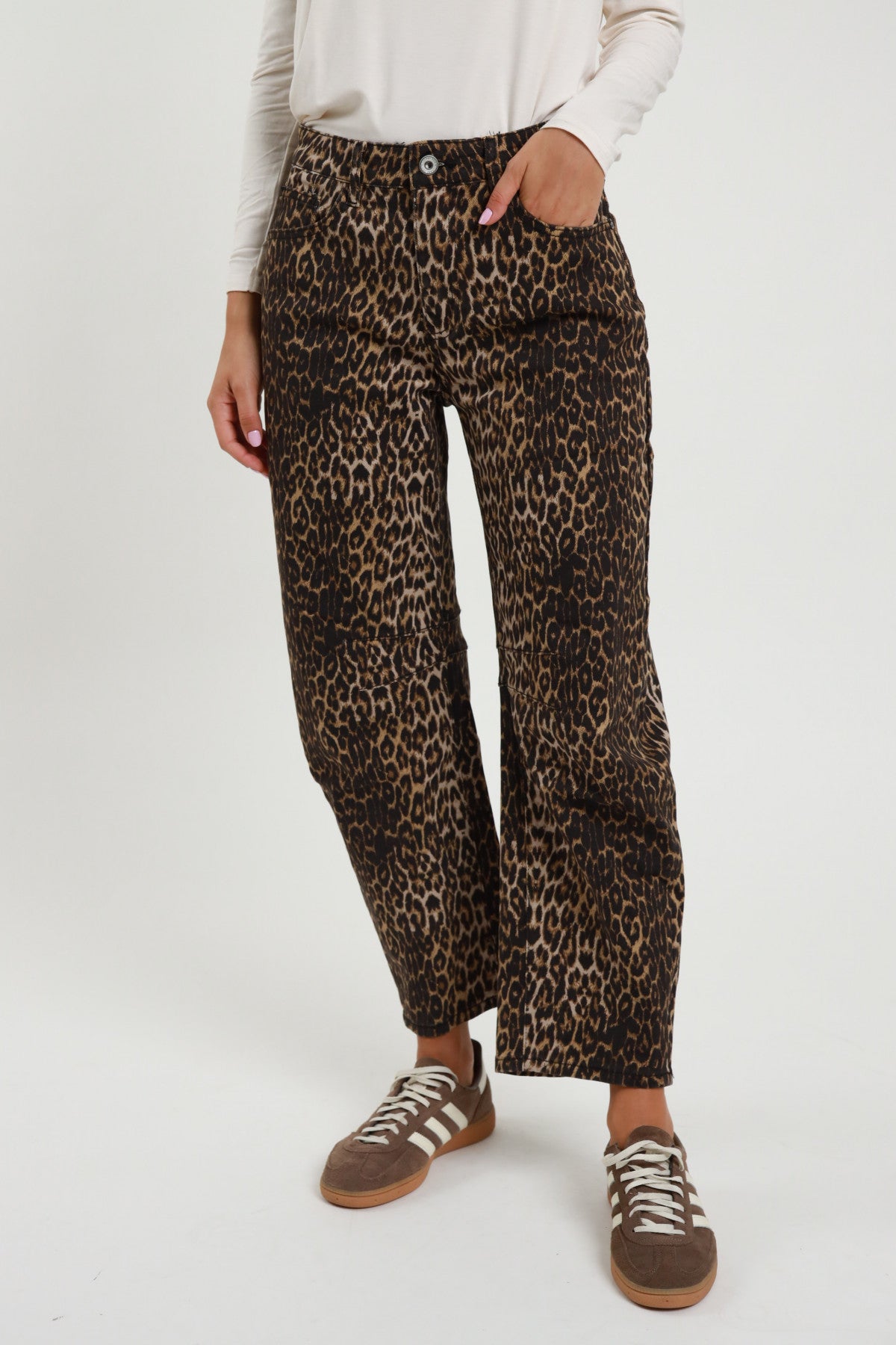 Pantalone balloon maculato