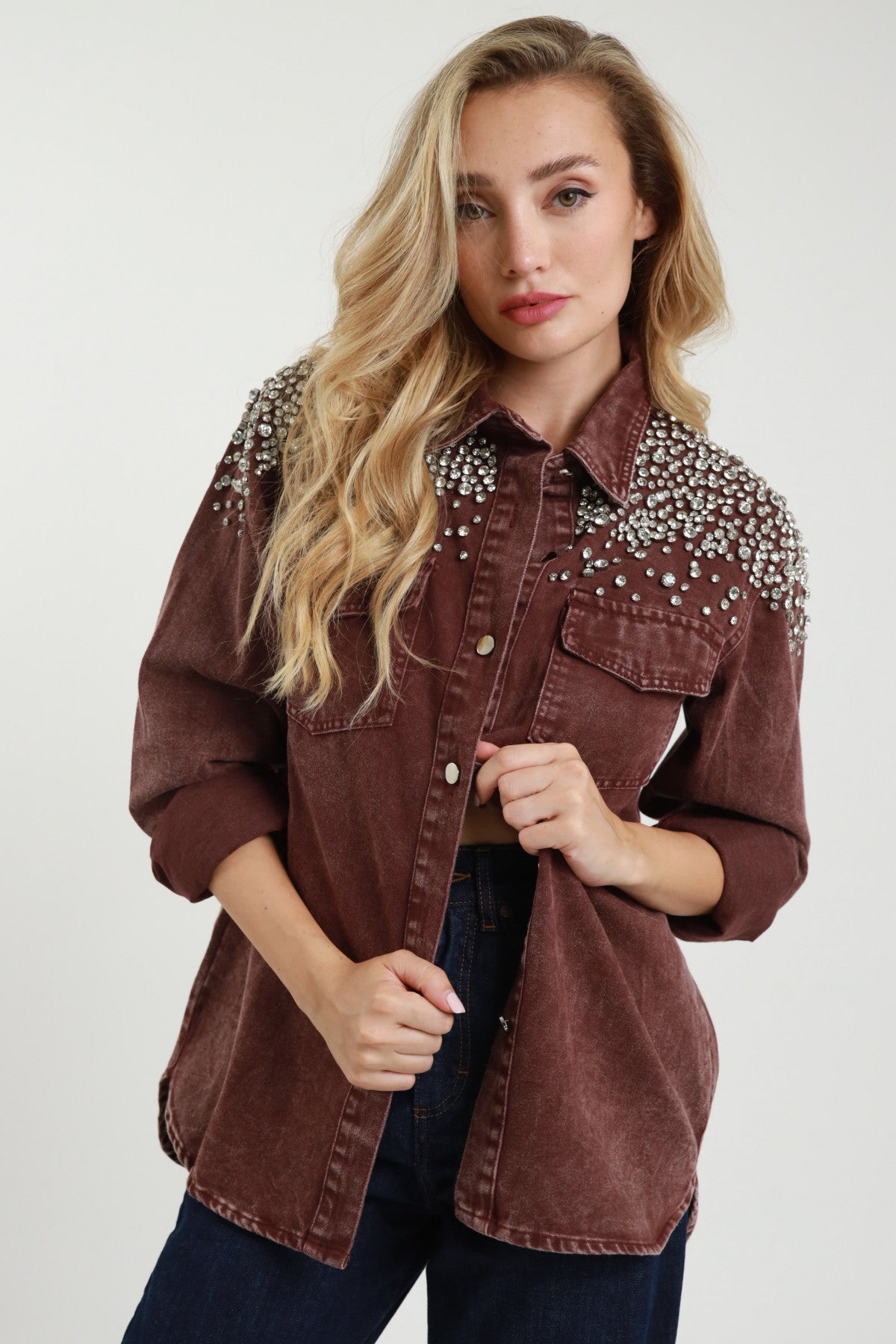 Camicia con strass