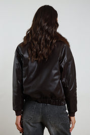 Bomber ecopelle pelliccia