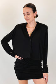 Abito camicia con arricciatura