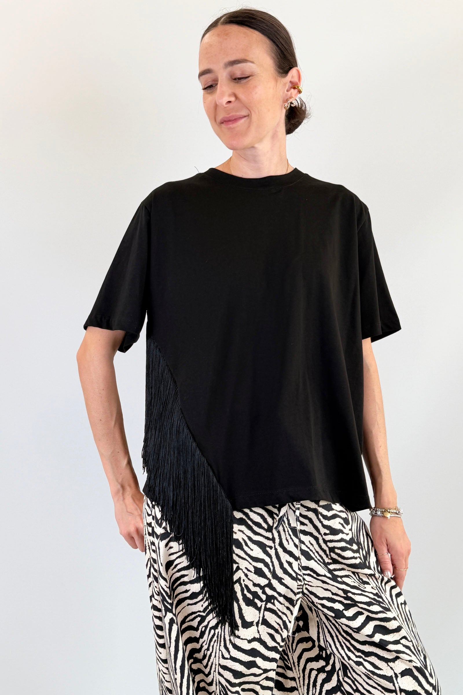 T-shirt con frange