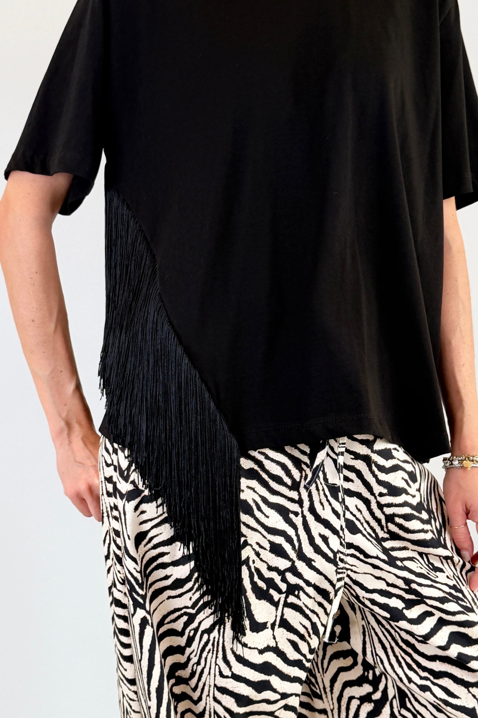 T-shirt con frange
