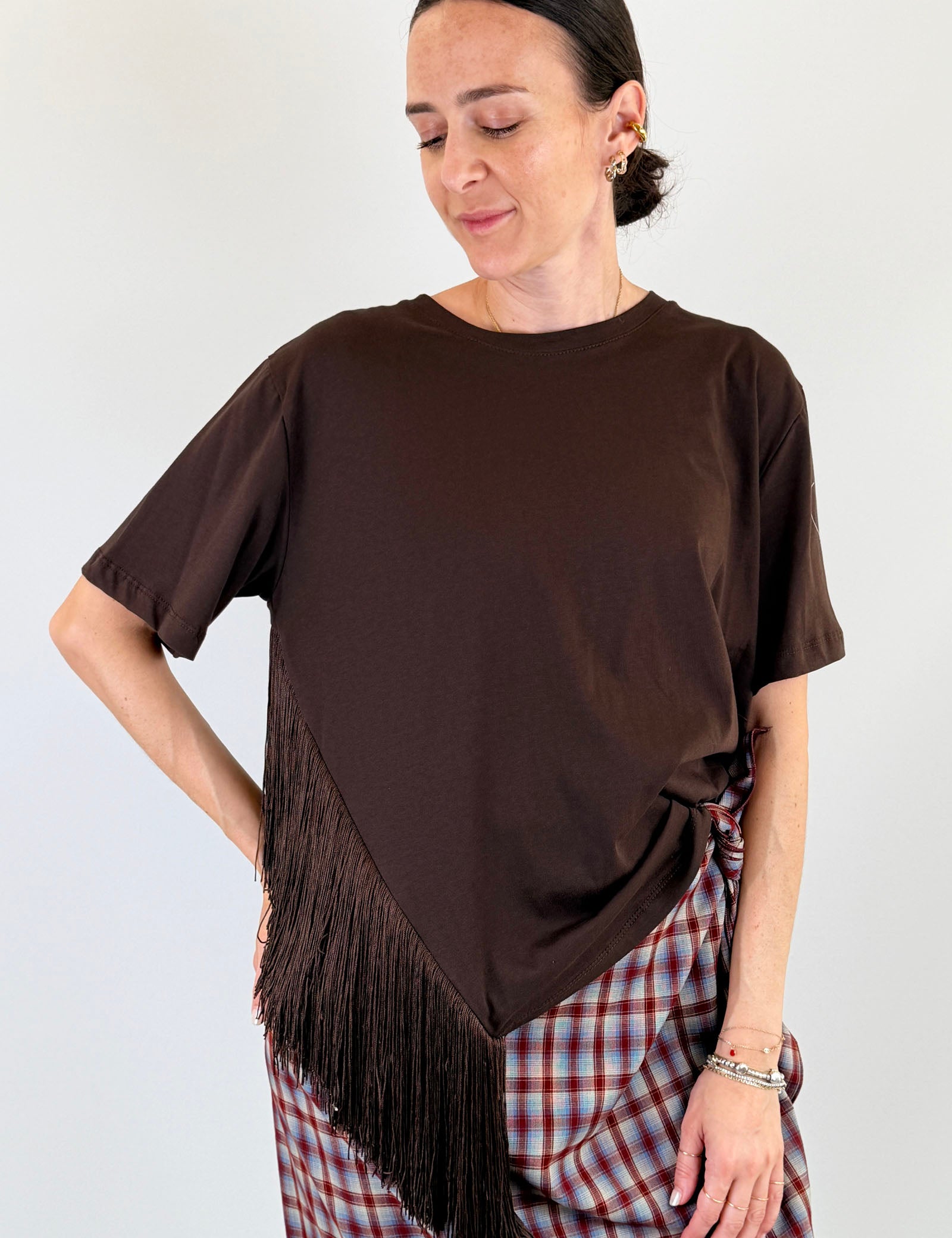 T-shirt con frange