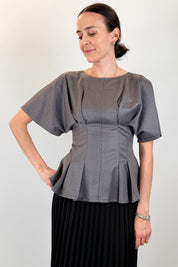 T-shirt godet con zip