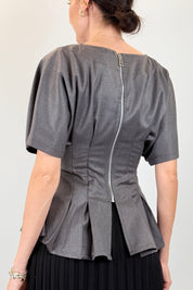 T-shirt godet con zip