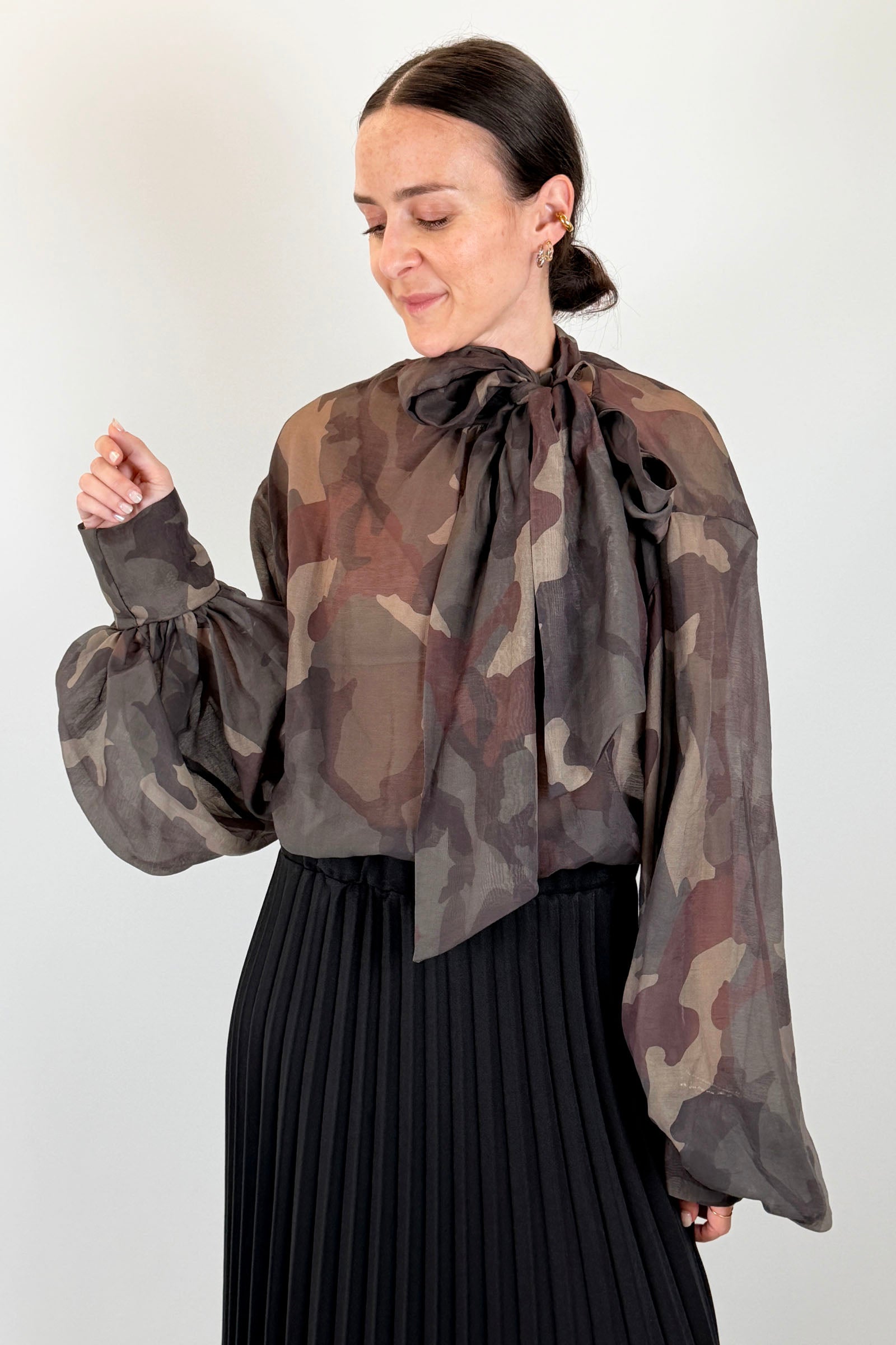 Camicia fiocco camouflage
