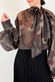 Camicia fiocco camouflage