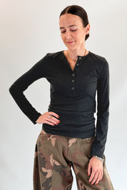 Maglia a serafino cannettata